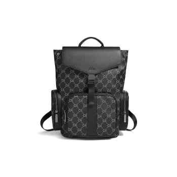 COOGI Synthetic Leather Backpack Men's Black Gray