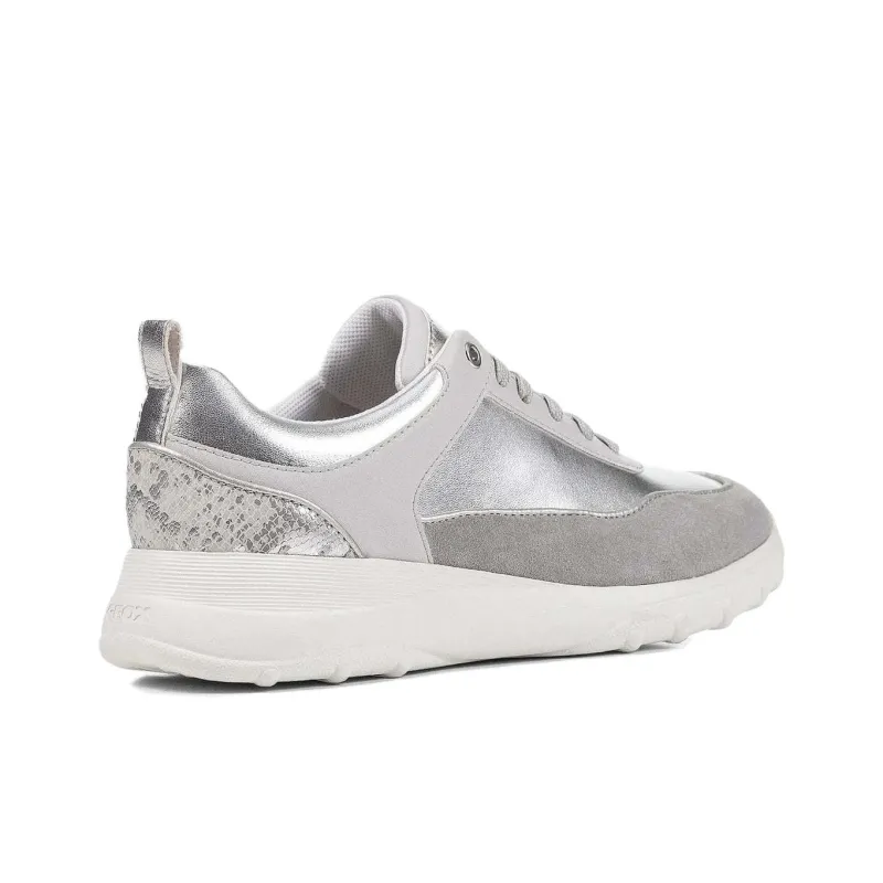 GEOX Alleniee Low Top Casual Shoes Women's Gray Silver-2