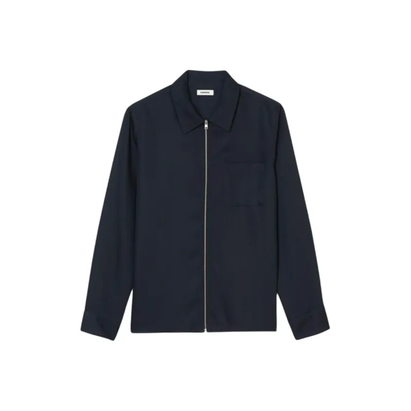 Sandro Straight point Collar Zipped Shirt-0