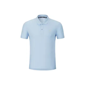 XTEP Comprehensive Training Short Sleeved Polo Shirt Men's Light Blue