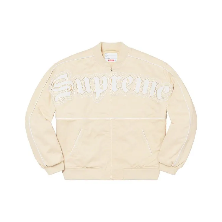 Supreme Twill Old English Varsity Jacket-3