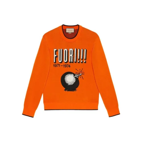 GUCCI Sweaters Men Orange