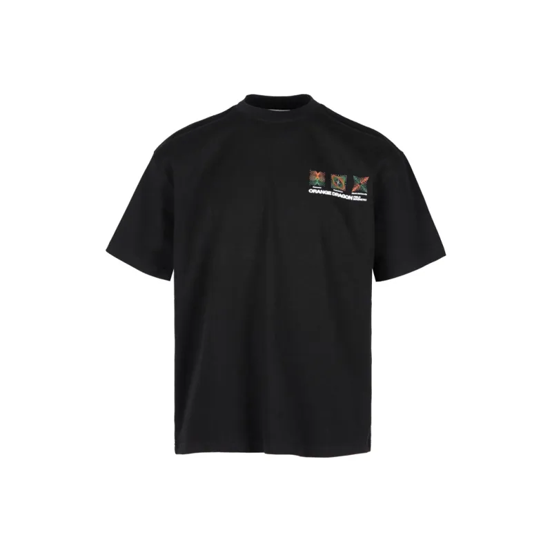 ORANGE DRAGON T Shirt Unisex Black-0