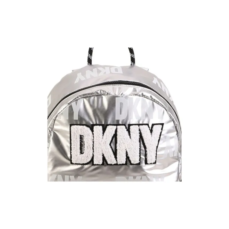 DKNY Polyester Backpack Kids' Silver-3