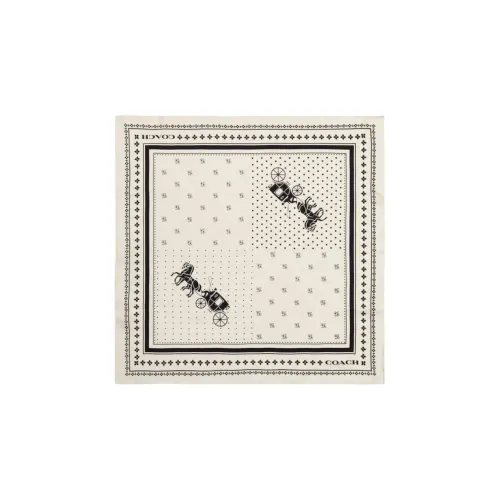 COACH Silk Headwraps Unisex White