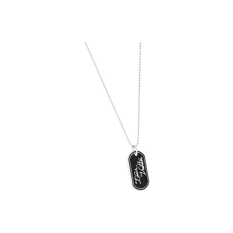 LOUIS VUITTON Signature Necklaces Unisex Black-1