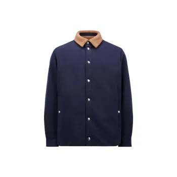 Moncler Logo Patch Long Sleeved Shirt Jacket