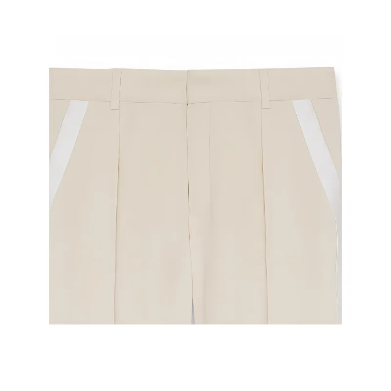 SAINT LAURENT Straight Leg Tuxedo Trousers-2