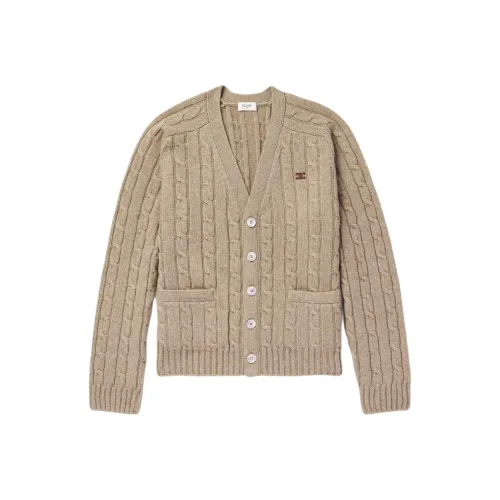 CELINE Cable knit Triomphe Cardigan In Cashmere