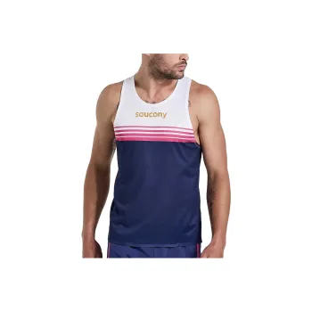 Saucony Tank Tops Men's White Blue