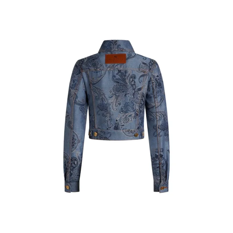 ETRO Jacquard print Denim Jacket-1