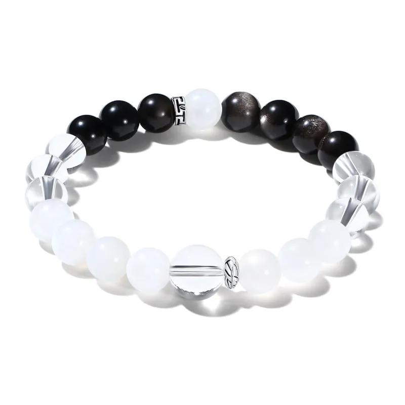 PUTUOSHANWENCHUANG Obsidian Bracelets Unisex-4