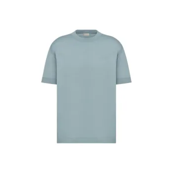DIOR T-Shirts Men Blue Gray