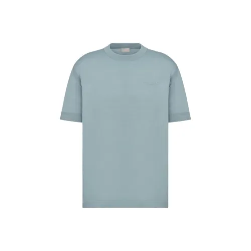 DIOR T-Shirts Men Blue Gray