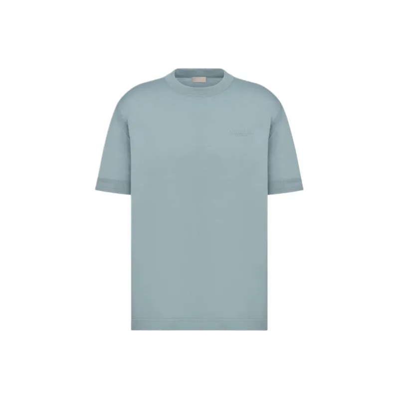 DIOR T-Shirts Men Blue Gray-0