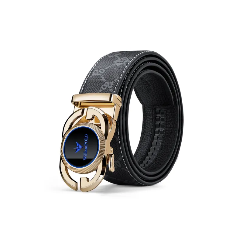 WilliamPOLO PVC/Cow Leather Belts Men's Multiple Colors 3.5cm Width-21