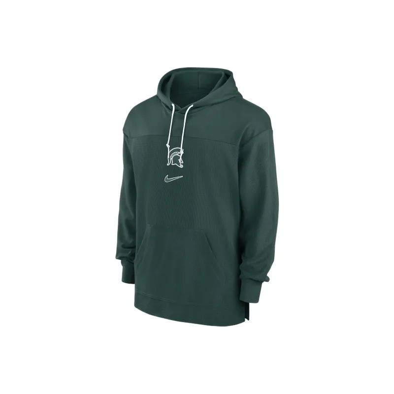 Nike Dri-Fit College Michigan State Spartans Sideline Jersey Sweatshirt Men's Green-0