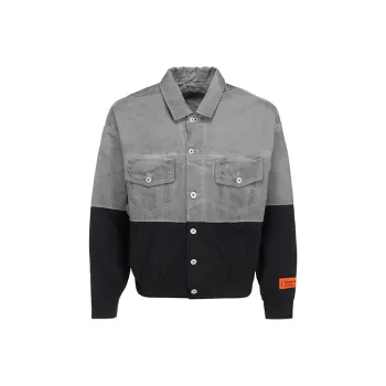 HERON PRESTON Jackets Men Gray Black Multicolor