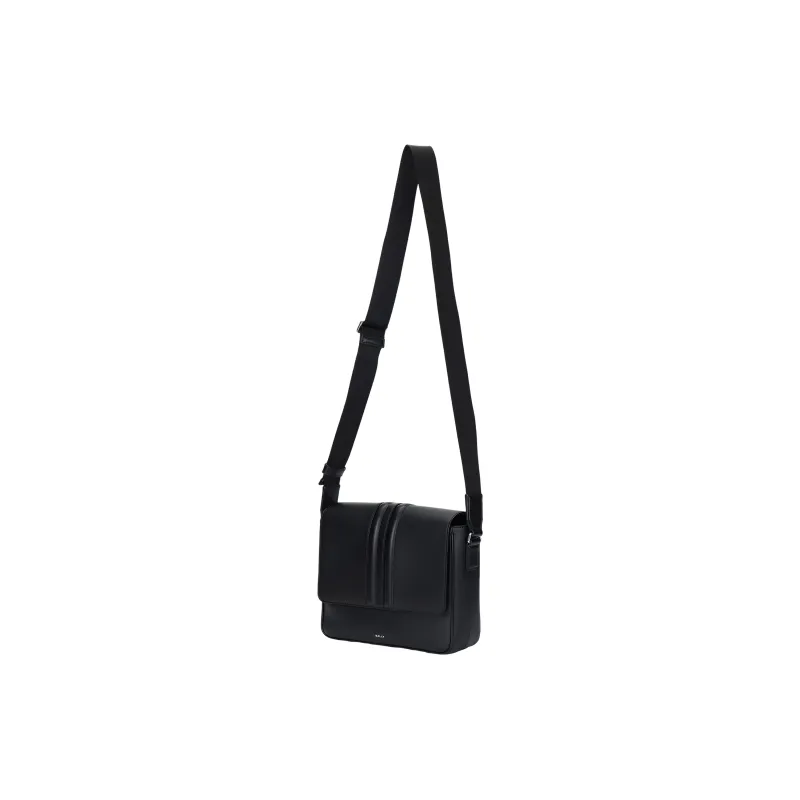 BALLY MYTHOS Regenerated Cow Leather Shoulder Bag Crossbody Bag Men's Black-1