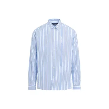 Jacquemus Striped Collared Long Sleeve Shirt