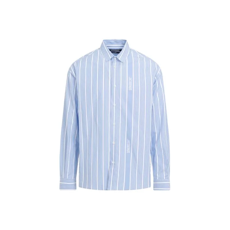 Jacquemus Striped Collared Long Sleeve Shirt-0