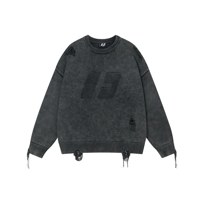FORNINES Knitted Fabric Sweater Unisex-5