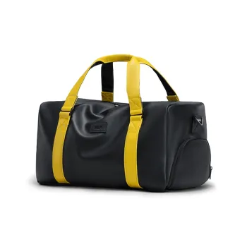 HLA PU Gym Bag Travel Bag 32L Unisex Black Yellow