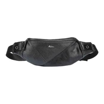 Mulinsen PU Shoulder Bag, Sling Bag, Crossbody Bag, Fanny Pack Regular Unisex Black