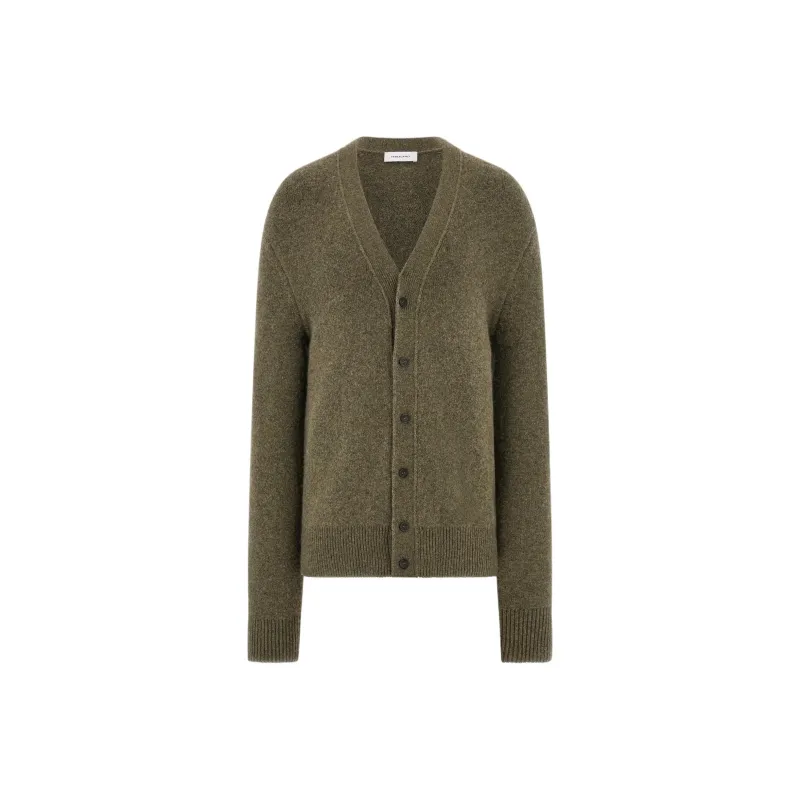 FERRAGAMO Cashmere Sweater Men's Olive Green-0