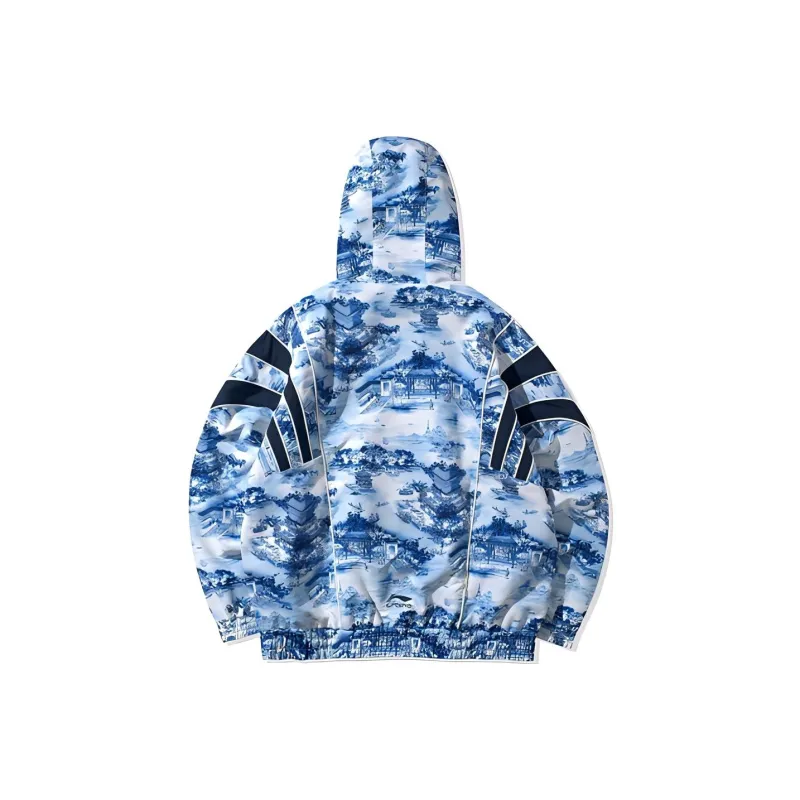 LiNing Jacket Men's Blue And White Porcelain Print-1