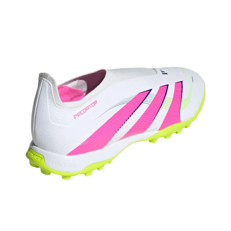 Adidas Predator League Laceless Turf Cloud White Lucid Pink Lucid Lemon-3