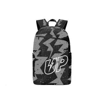 TURN UP Polyester Students Backpack Regular Unisex Black