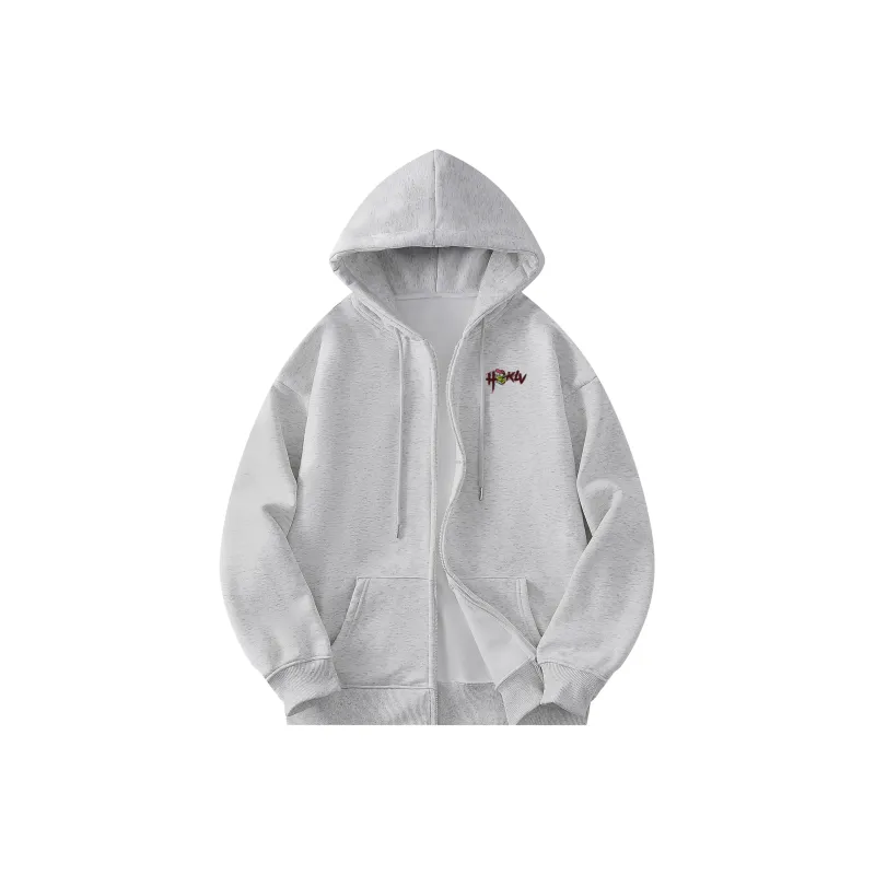 HOKLV Sweatshirt Unisex White Gray-0