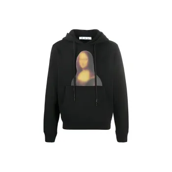 OFF WHITE Slim Fit Blurred Monalisa Hoodie