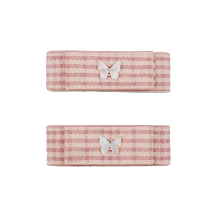 BABYBEI Elegance Sweet Style Stylish Soft Pink Blue Butterfly Hair Clips Women's-6