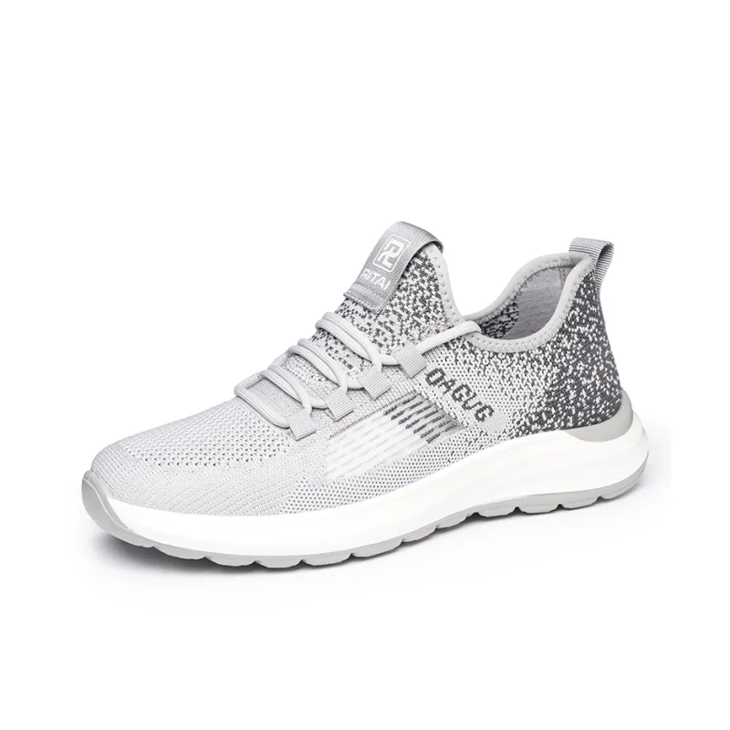 Ritai Anti Slip Wear Resistant Low Top Casual Shoes Men's Gray-1