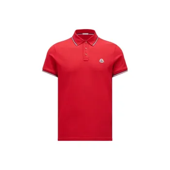 Moncler Polo Shirts Men Red