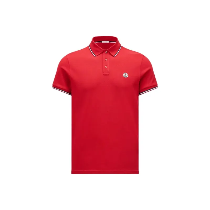 Moncler Polo Shirts Men Red-0