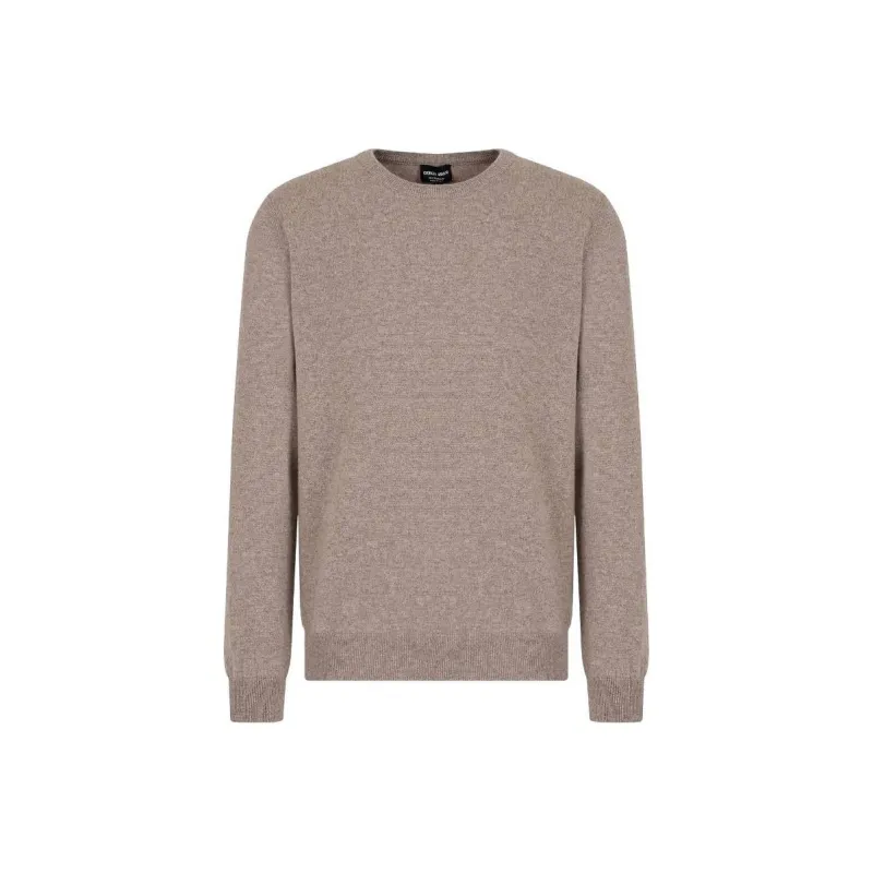 GIORGIO ARMANI Mélange effect Cashmere Crew neck Jumper-0