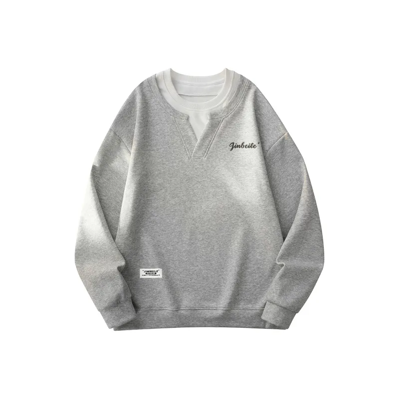 JINBEILE Sweatshirt Unisex Navy Blue-3