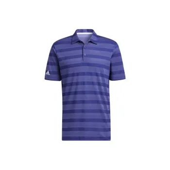 Adidas TWO-COLOR STRIPED GOLF POLO SHIRT Polo Shirt Men's Traditional Indigo