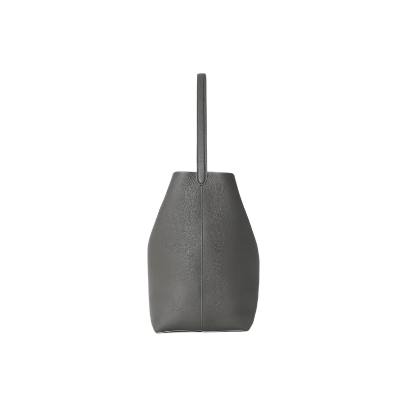THE ROW Cow Leather Bucket Bag Handbag Tubas Women's Gray-2
