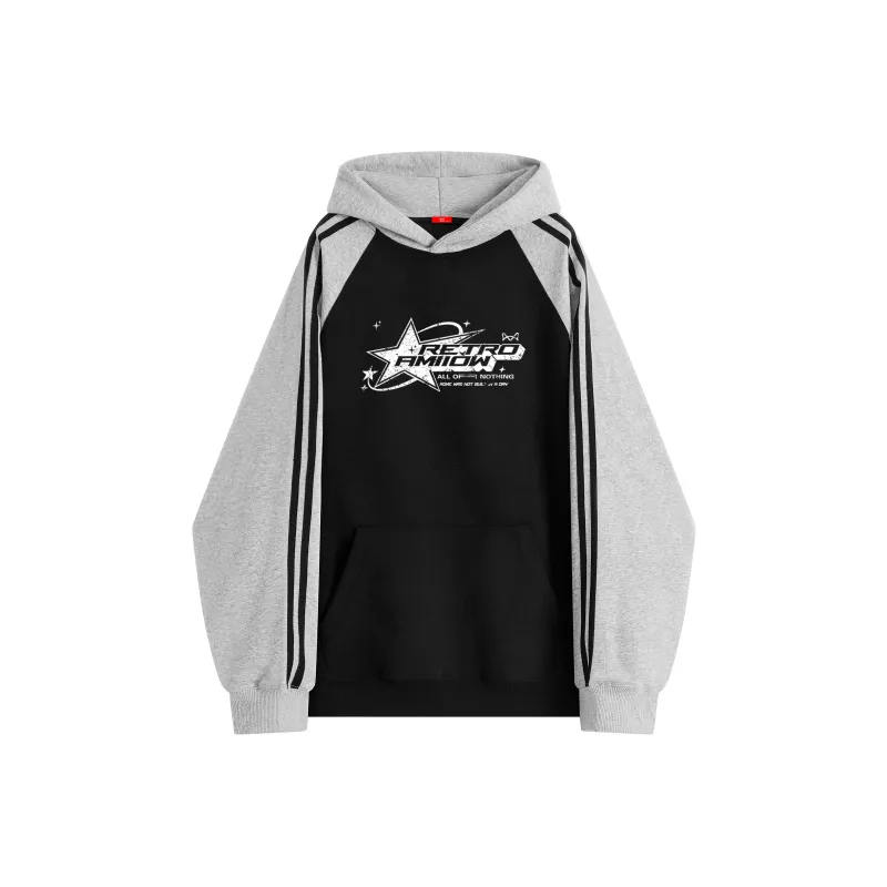 MIIOW Trend Party Series Sweatshirt Unisex Black White Gray Multicolor-2