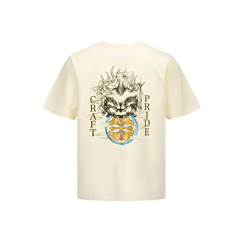 EVISU T Shirt Men's Beige Yellow-0