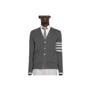 THOM BROWNE 4 Bar Stripe Detailed Cardigan