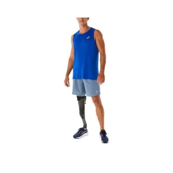 Asics Silver Tank Tops Men Blue