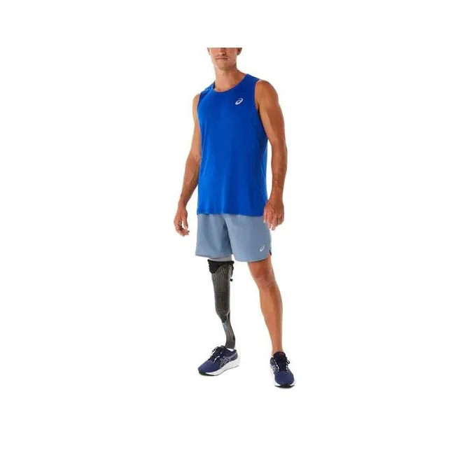 Asics Silver Tank Tops Men Blue-0