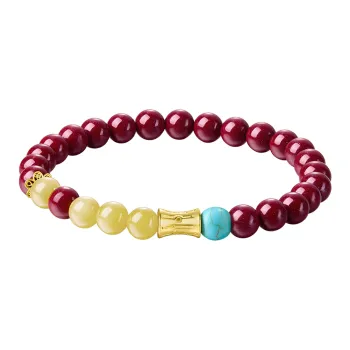 Stone Notes Reconstructed Cinnabar Bracelets Women's