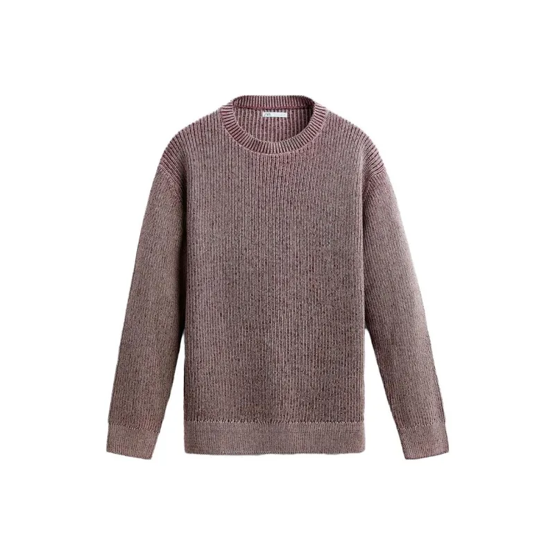 ZARA Sweaters Men Dark Red-0