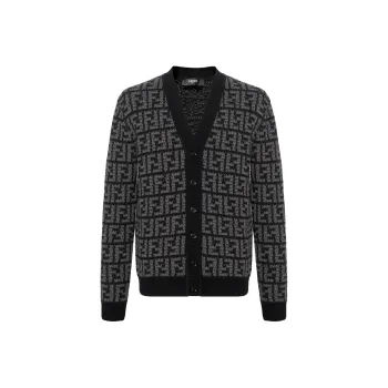 FENDI Monogrammed Button Up Cardigan